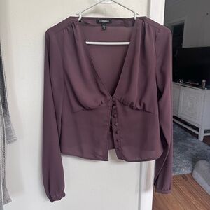 Express Women's Deep Purple Blouse